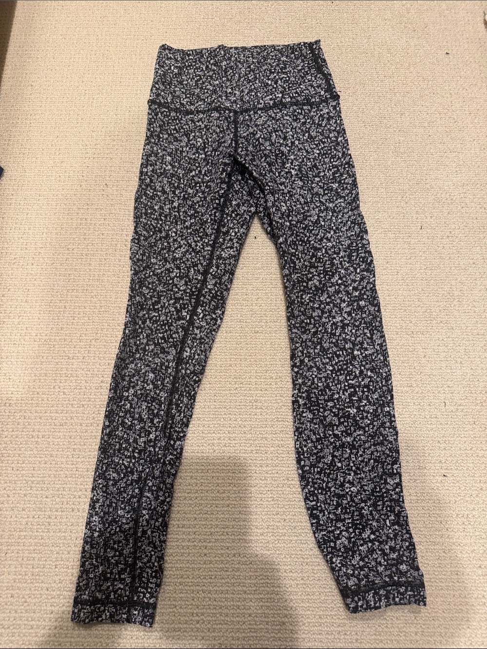 lululemon athletica Black and White Speckled Leggings
